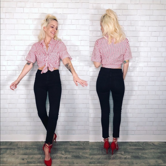 Boca Bay Red & White Stripe Short Sleeve Shirt. - Picture 8 of 8